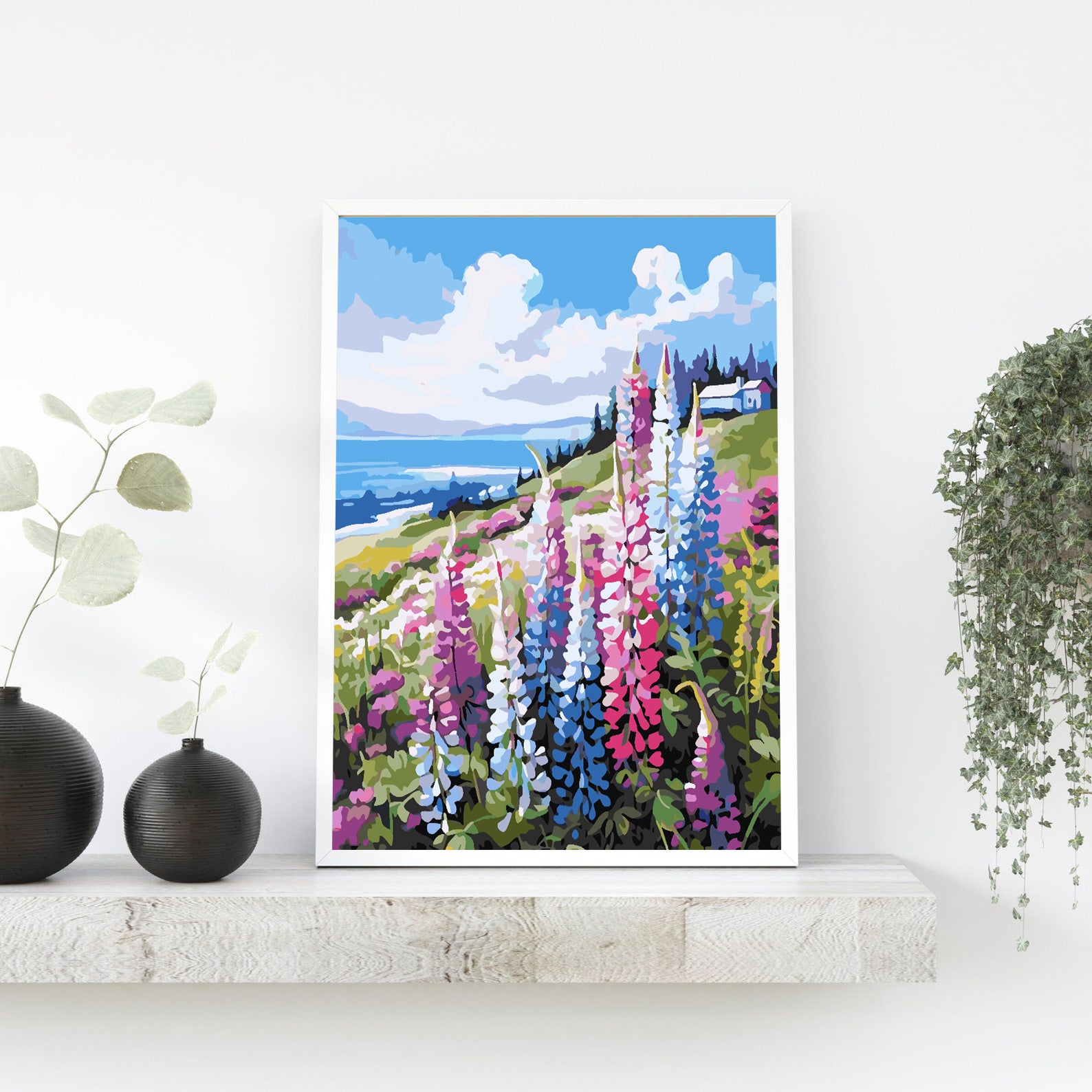 Peinture par numéros - Paysage fleuri 4319