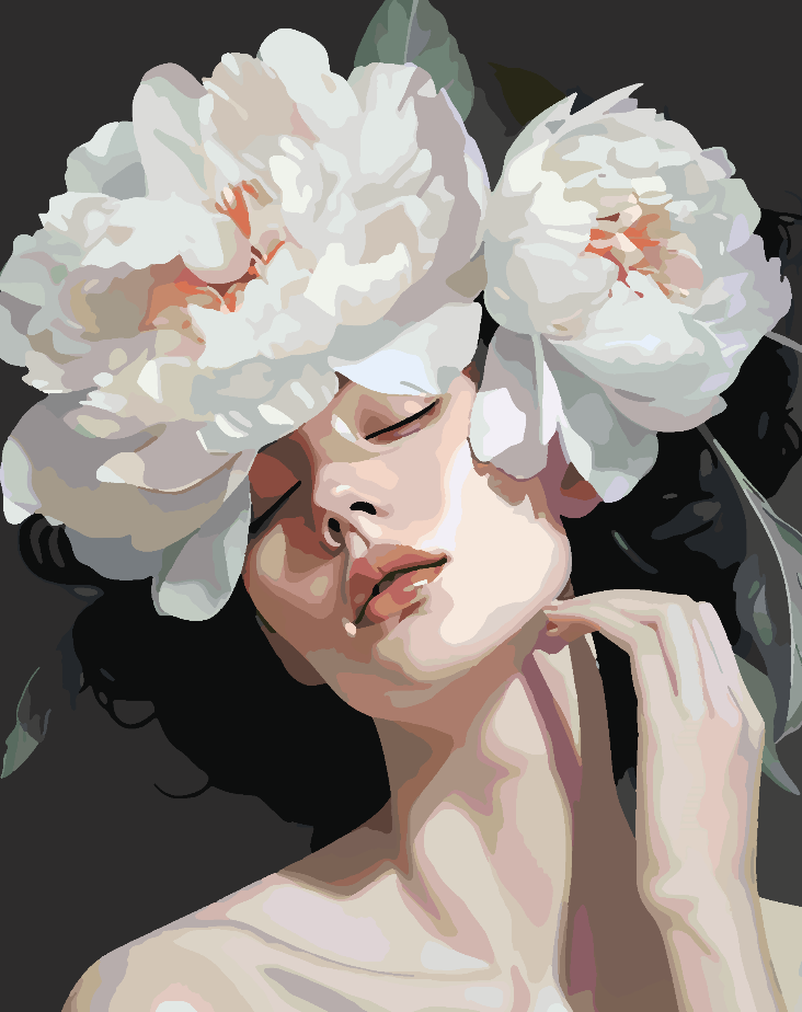 Peinture par numéros - Tête de fleur 4323