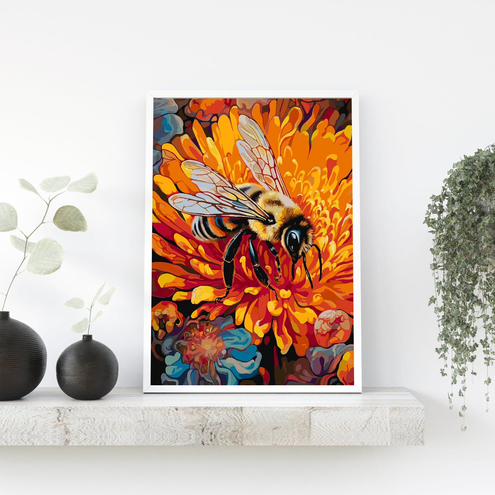 Pictura pe numere - Albinuță pe Floare 4324