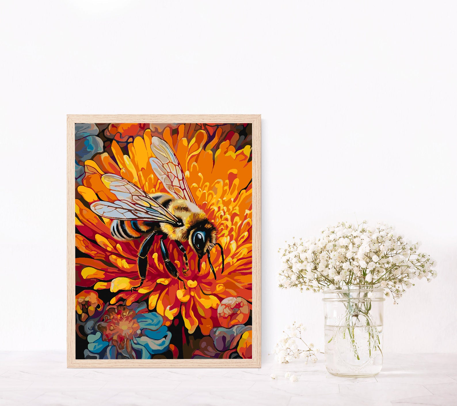 Peinture par numéros - Abeille sur fleur 4324