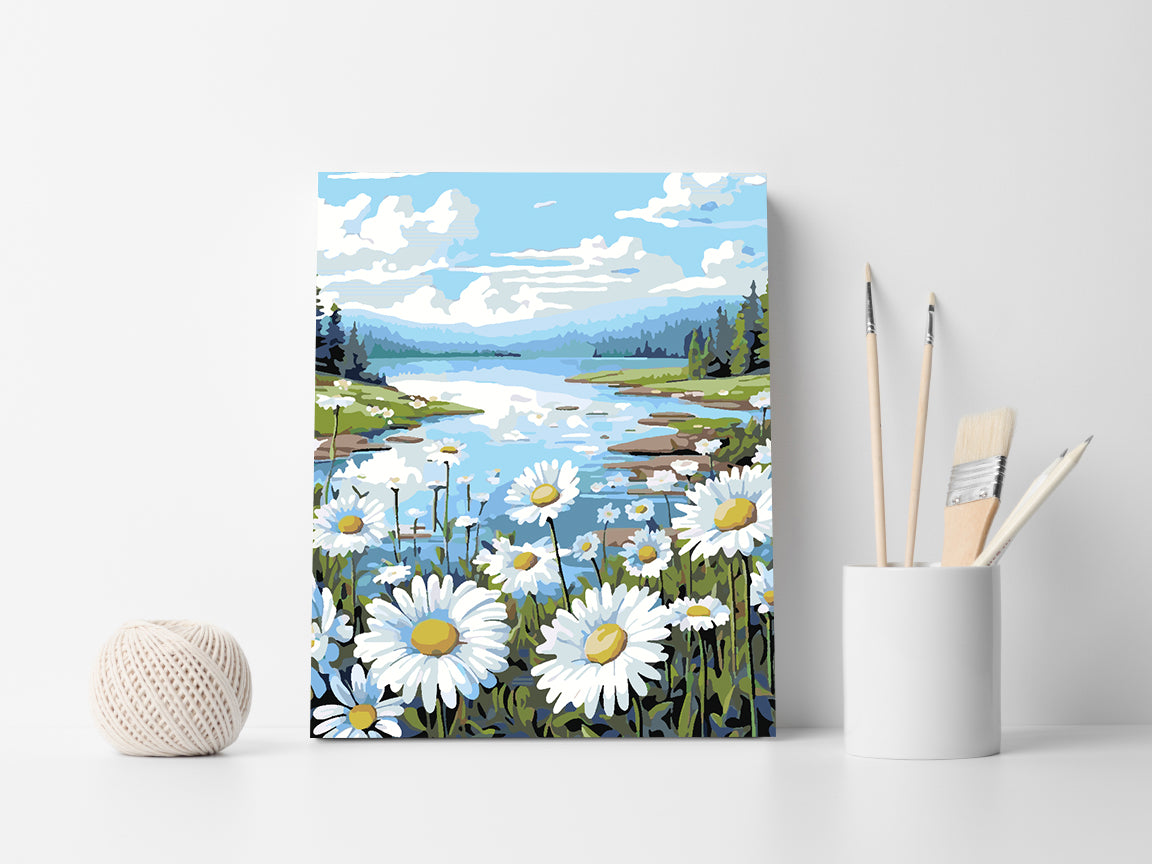 Pictura pe numere - Câmpie cu Flori 4326