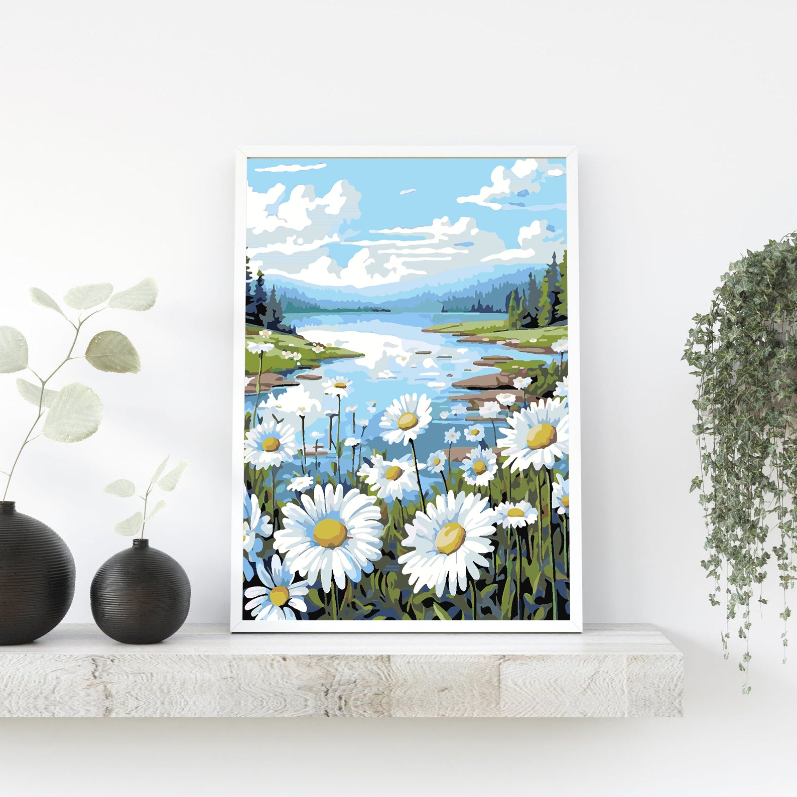 Pictura pe numere - Câmpie cu Flori 4326