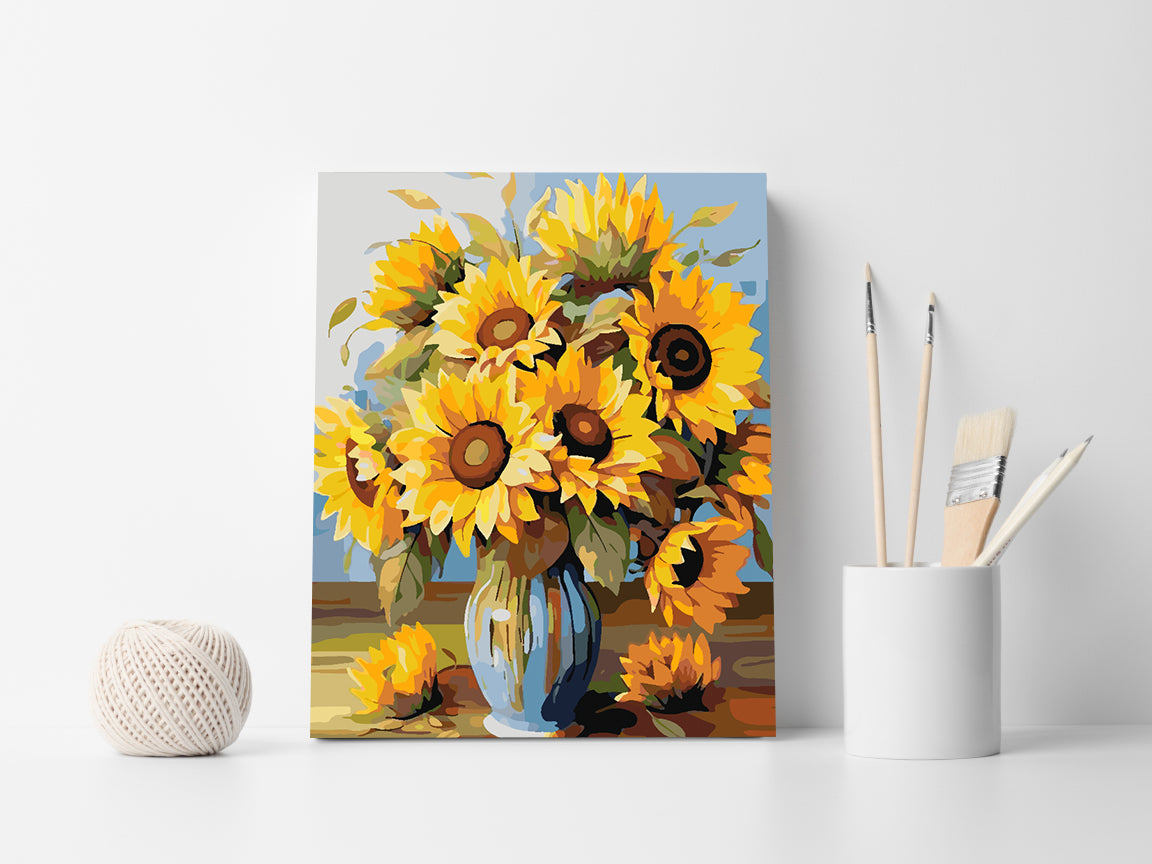 Peinture par numéros - Tournesol dans un vase 4328