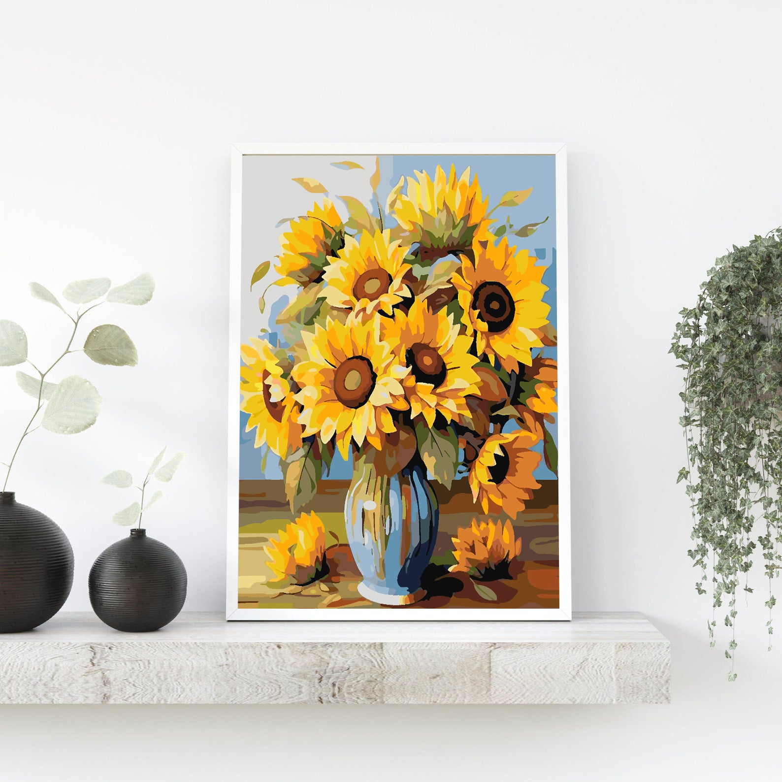 Pictura pe numere - Floarea Soarelui în Vază 4328