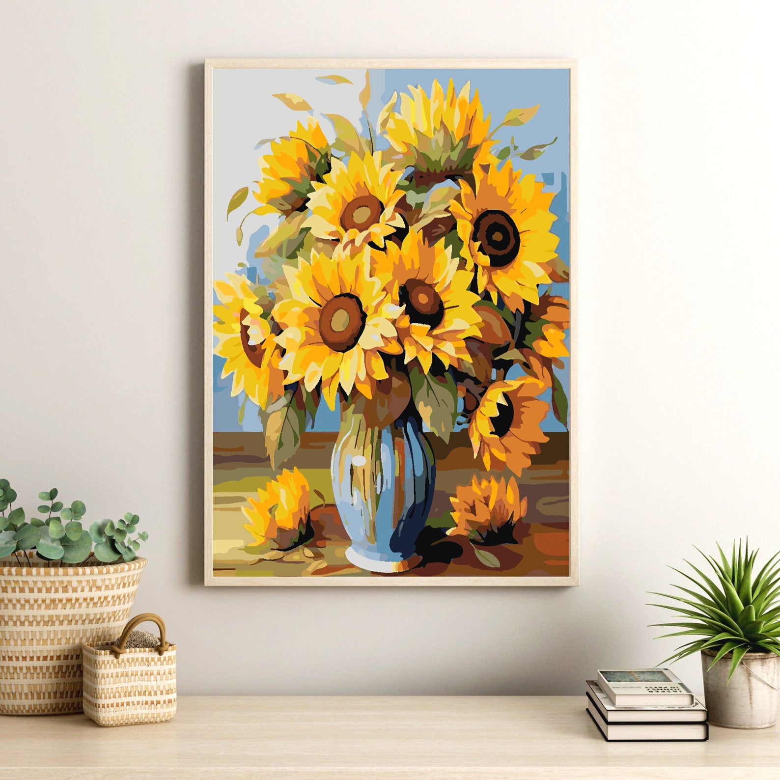 Pictura pe numere - Floarea Soarelui în Vază 4328