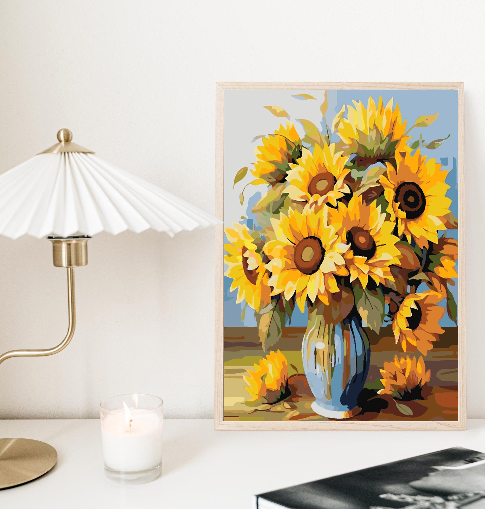 Pictura pe numere - Floarea Soarelui în Vază 4328