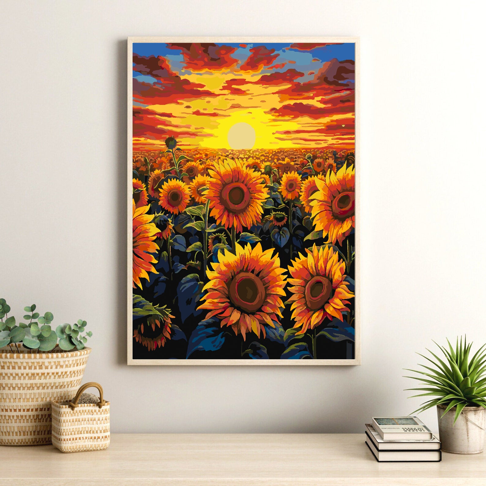 Peinture par numéros - Paysage de tournesols 4329