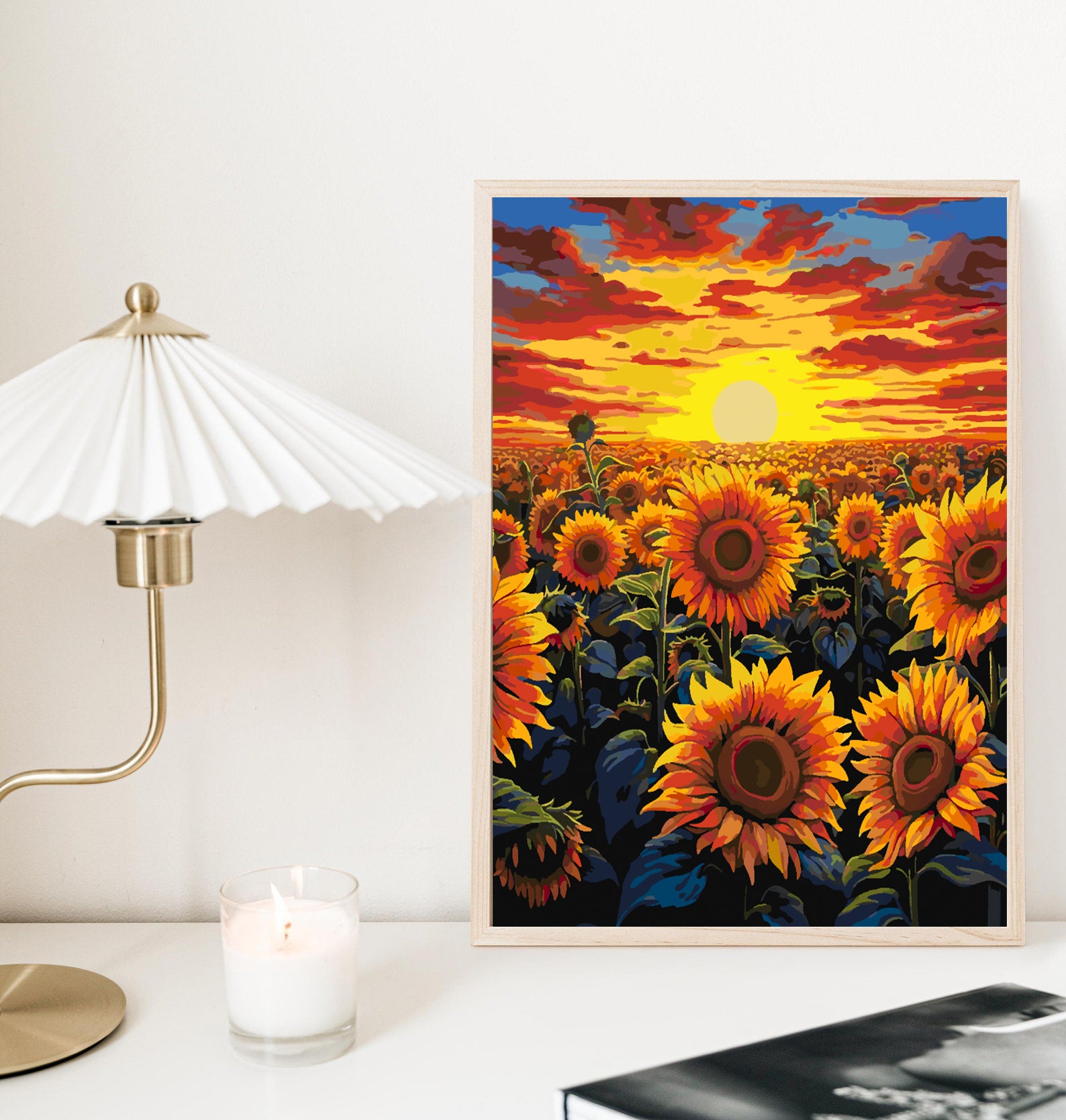 Peinture par numéros - Paysage de tournesols 4329