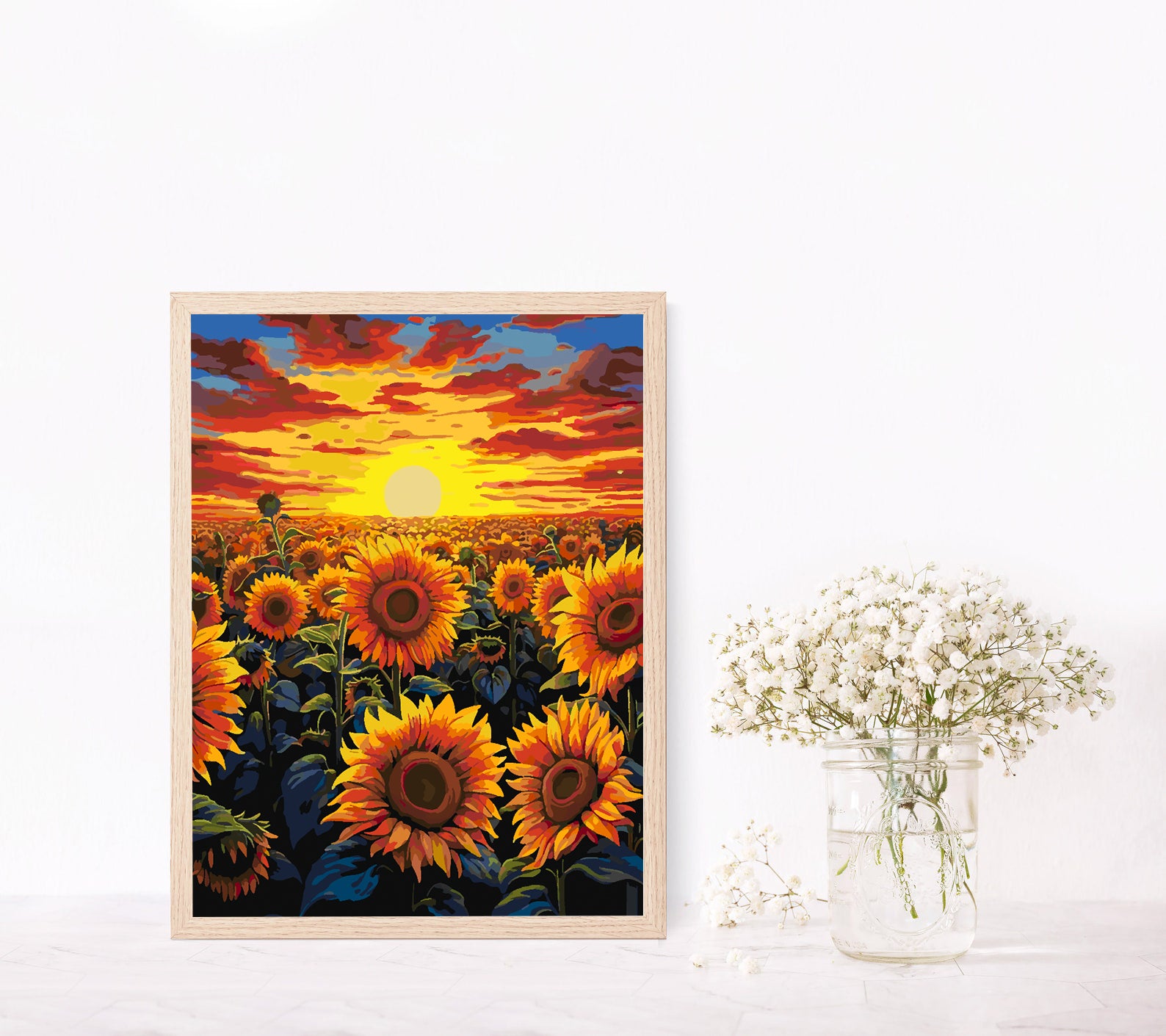 Peinture par numéros - Paysage de tournesols 4329