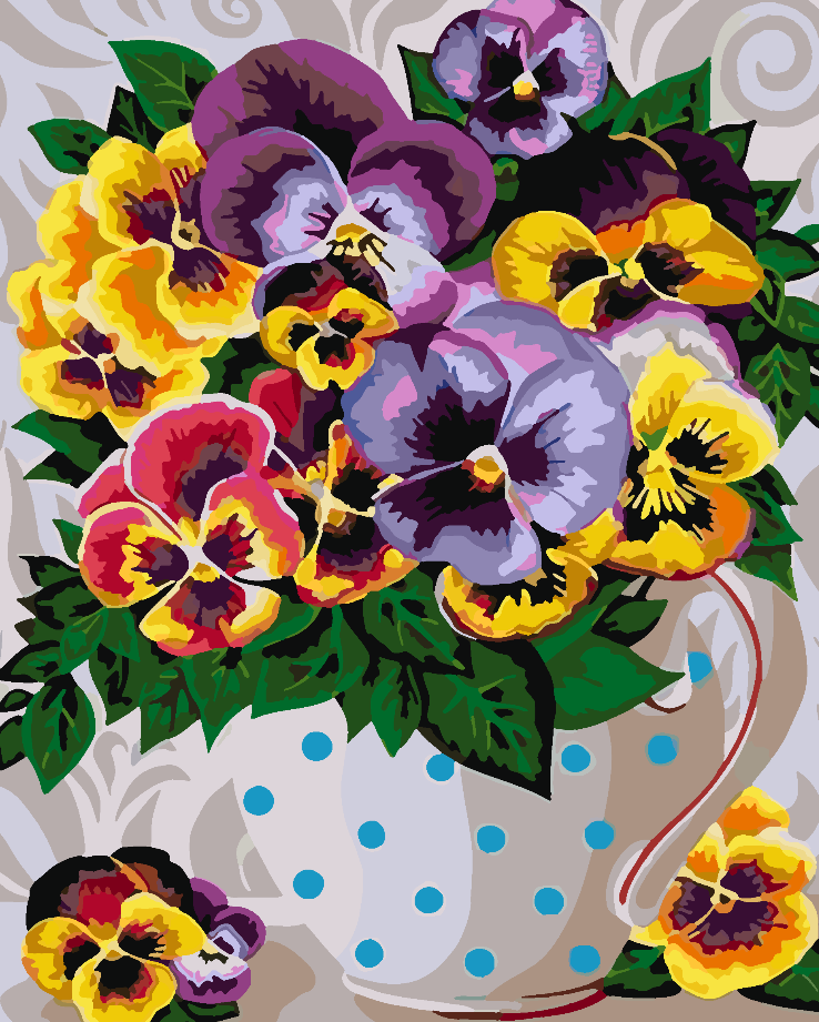Peinture par numéros - Fleurs dans un vase 4333