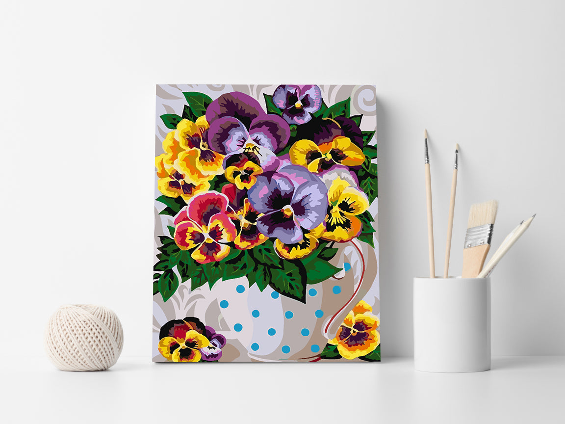 Peinture par numéros - Fleurs dans un vase 4333