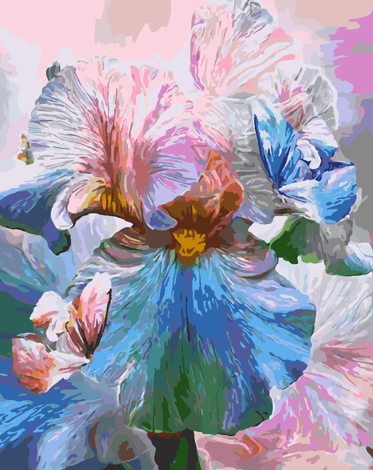 Peinture par numéros - Fleurs et Papillons 4335