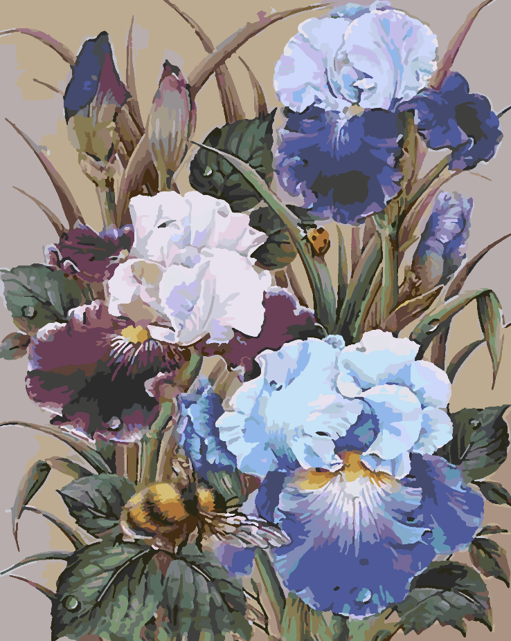 Peinture par numéros - Fleurs dans un vase 4338