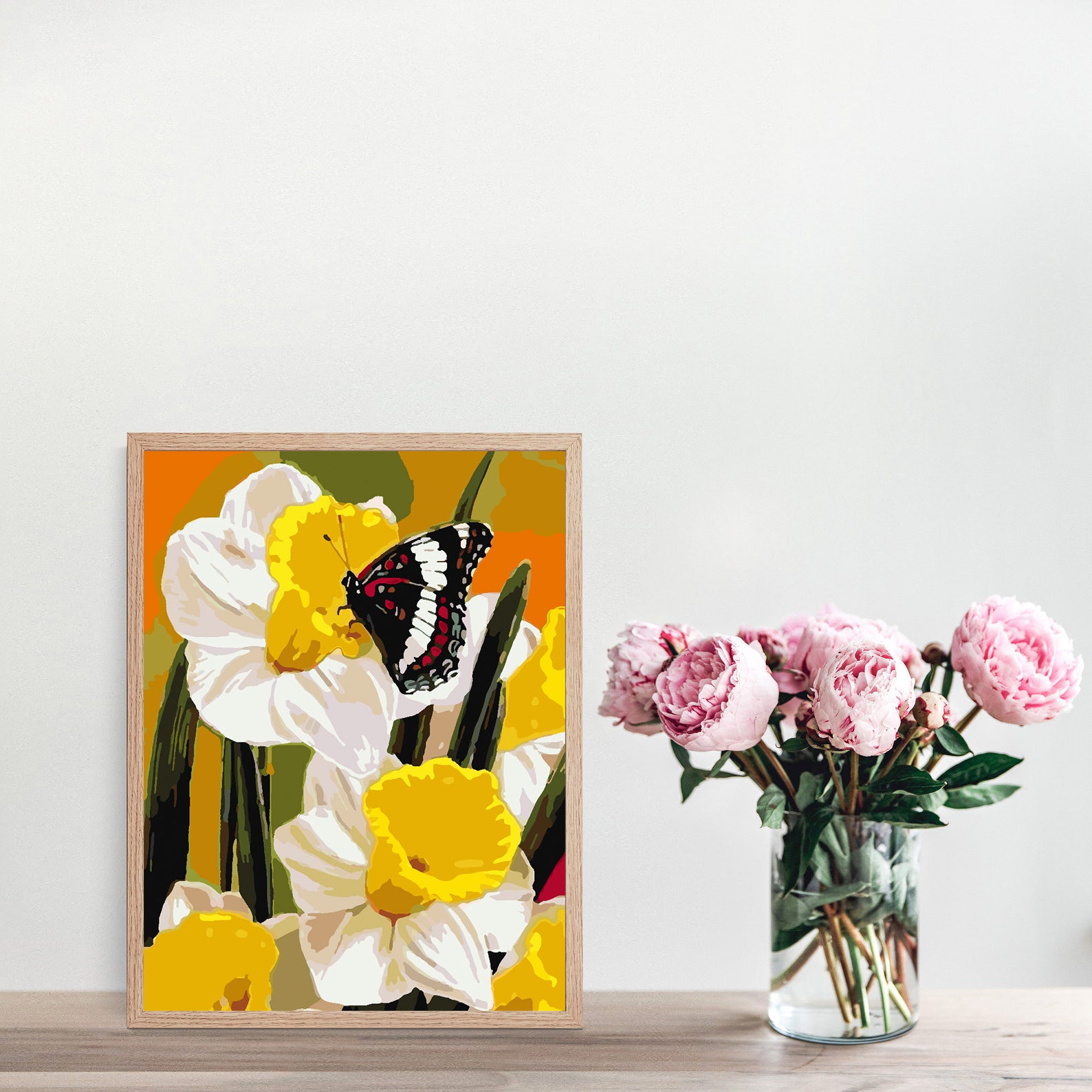 Peinture par numéros - Fleurs et Papillons 4341
