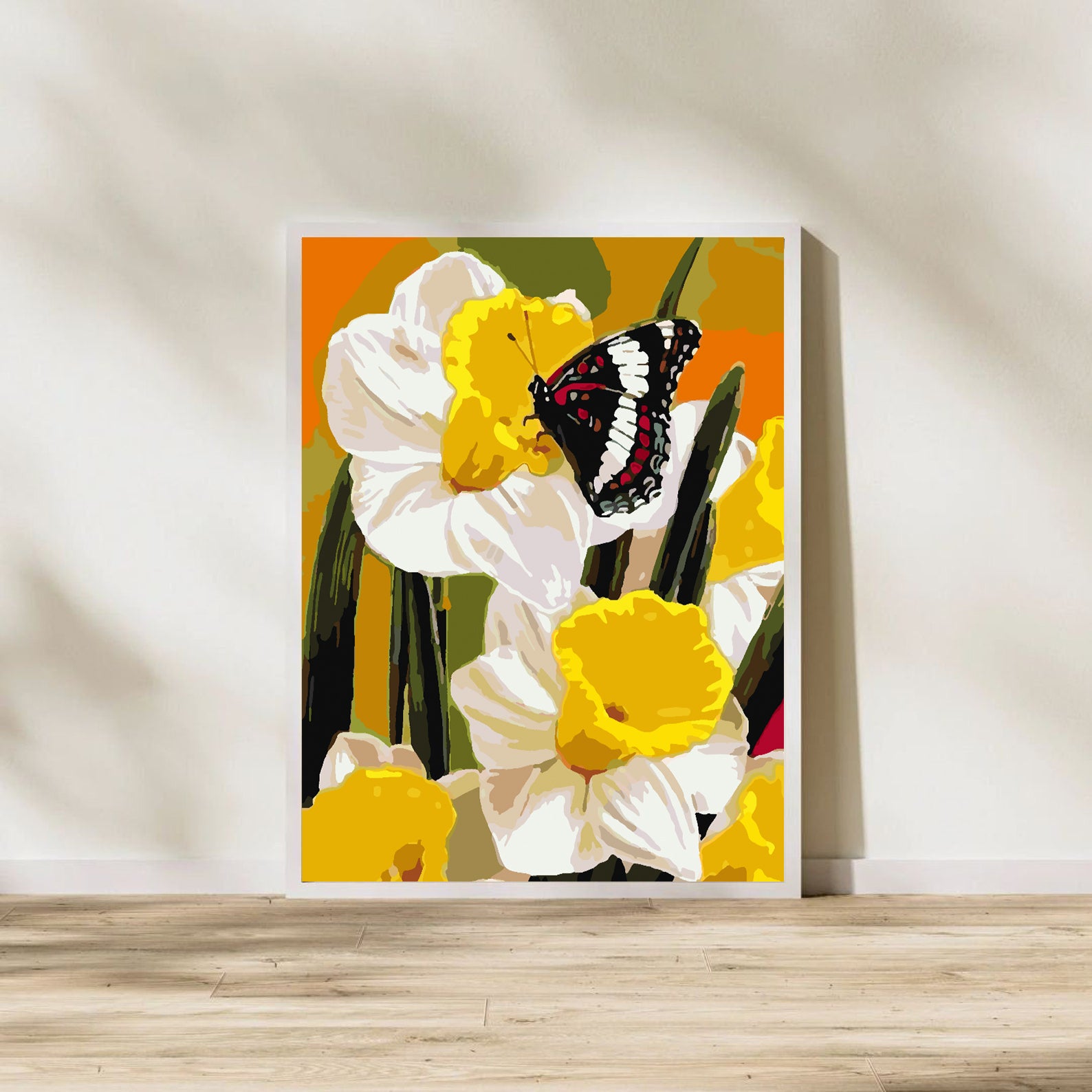 Peinture par numéros - Fleurs et Papillons 4341