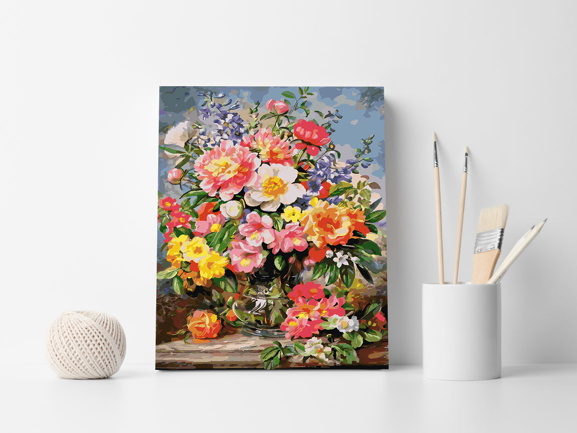 Peinture par numéros - Fleurs dans un vase 4346