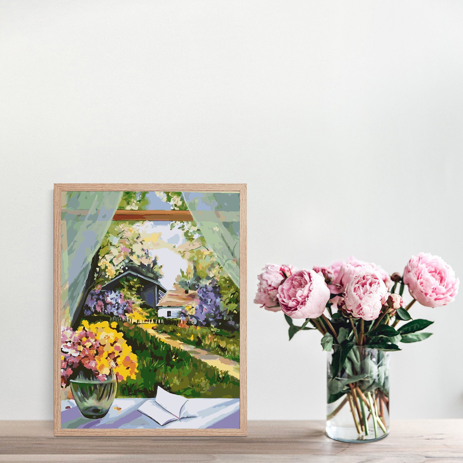 Peinture par numéros - Fleurs jaunes dans un vase 4347