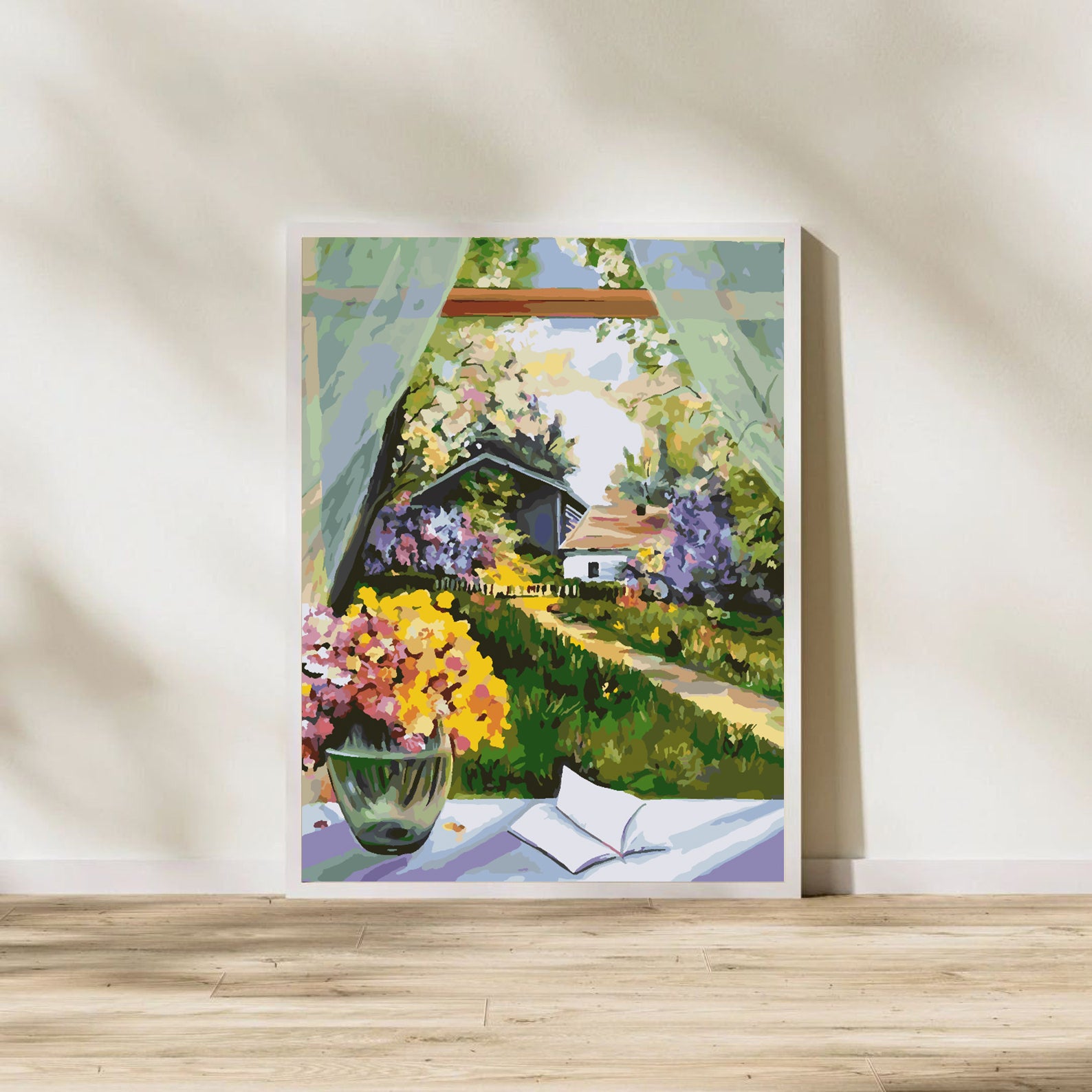 Peinture par numéros - Fleurs jaunes dans un vase 4347