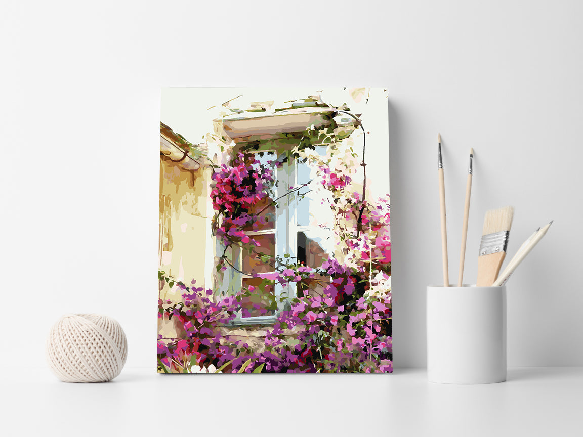 Pictura pe numere - Casă cu Flori 4356