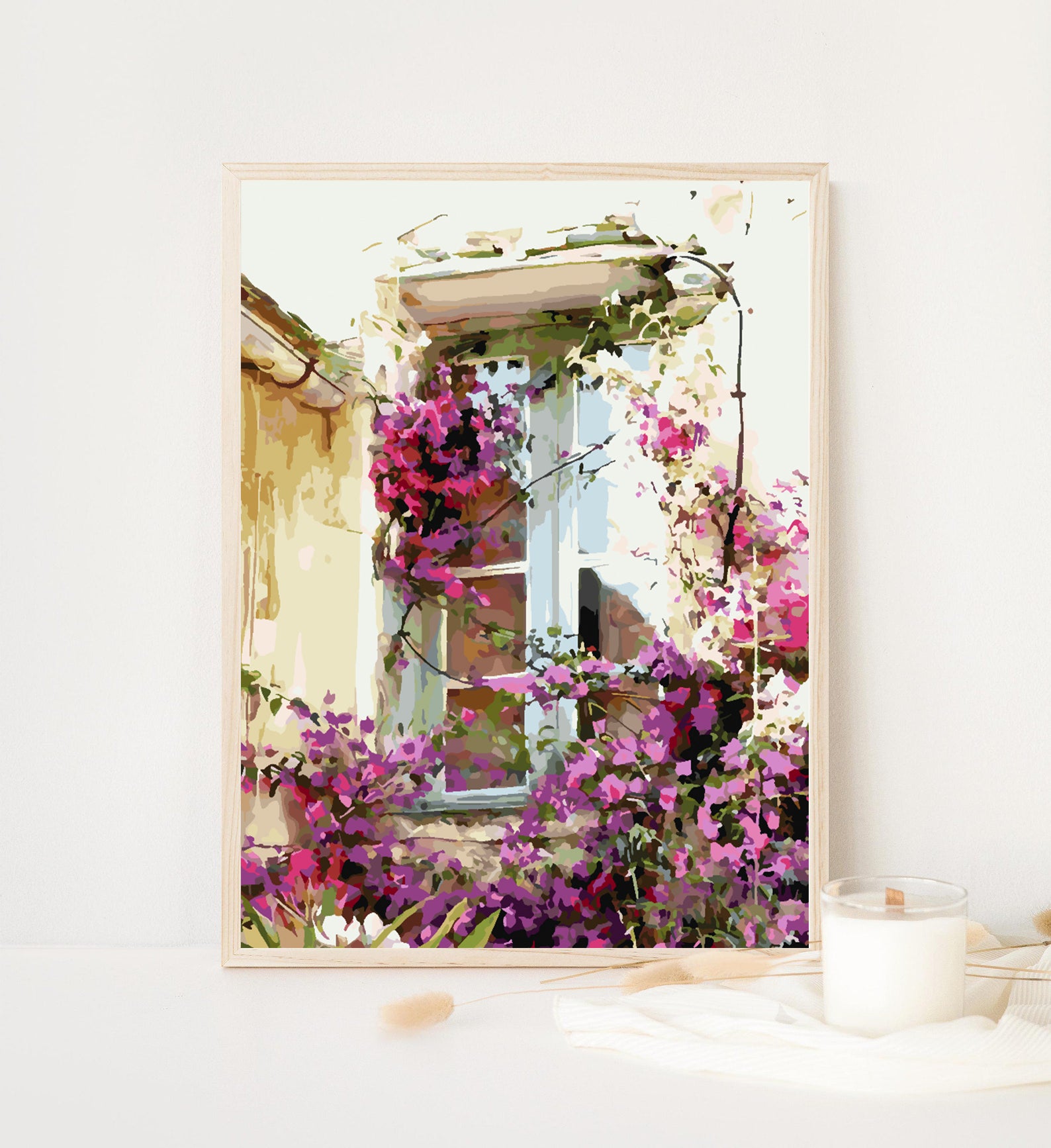 Pictura pe numere - Casă cu Flori 4356