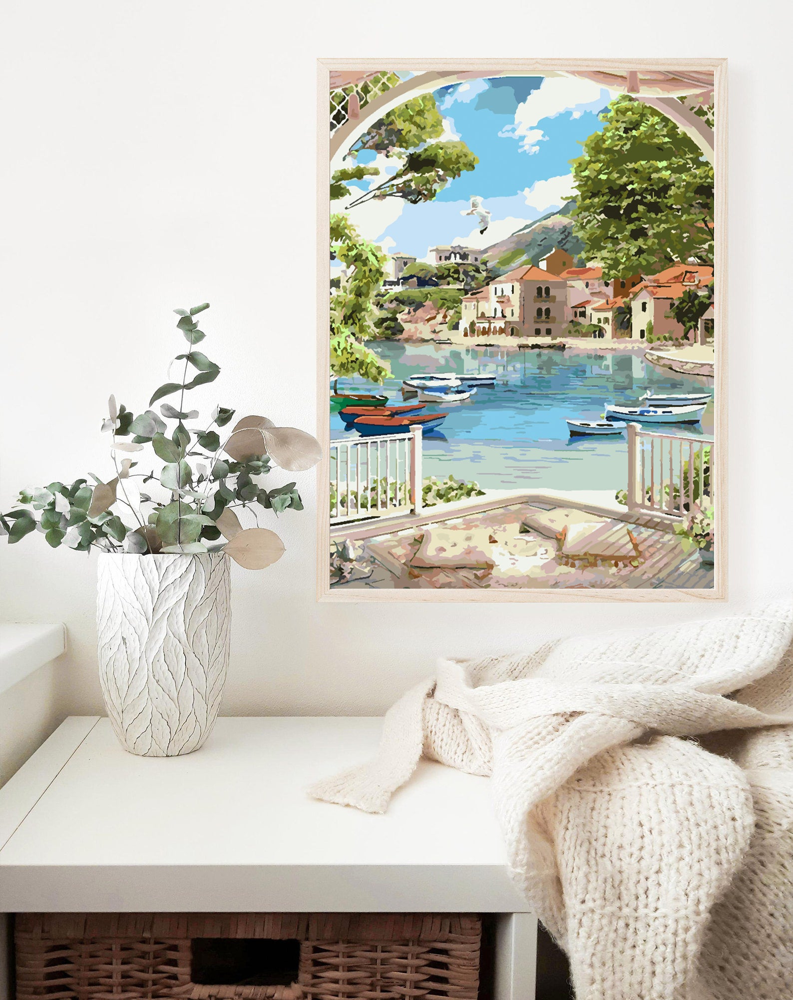 Peinture par numéros - Bateaux sur le lac Paysage 4359