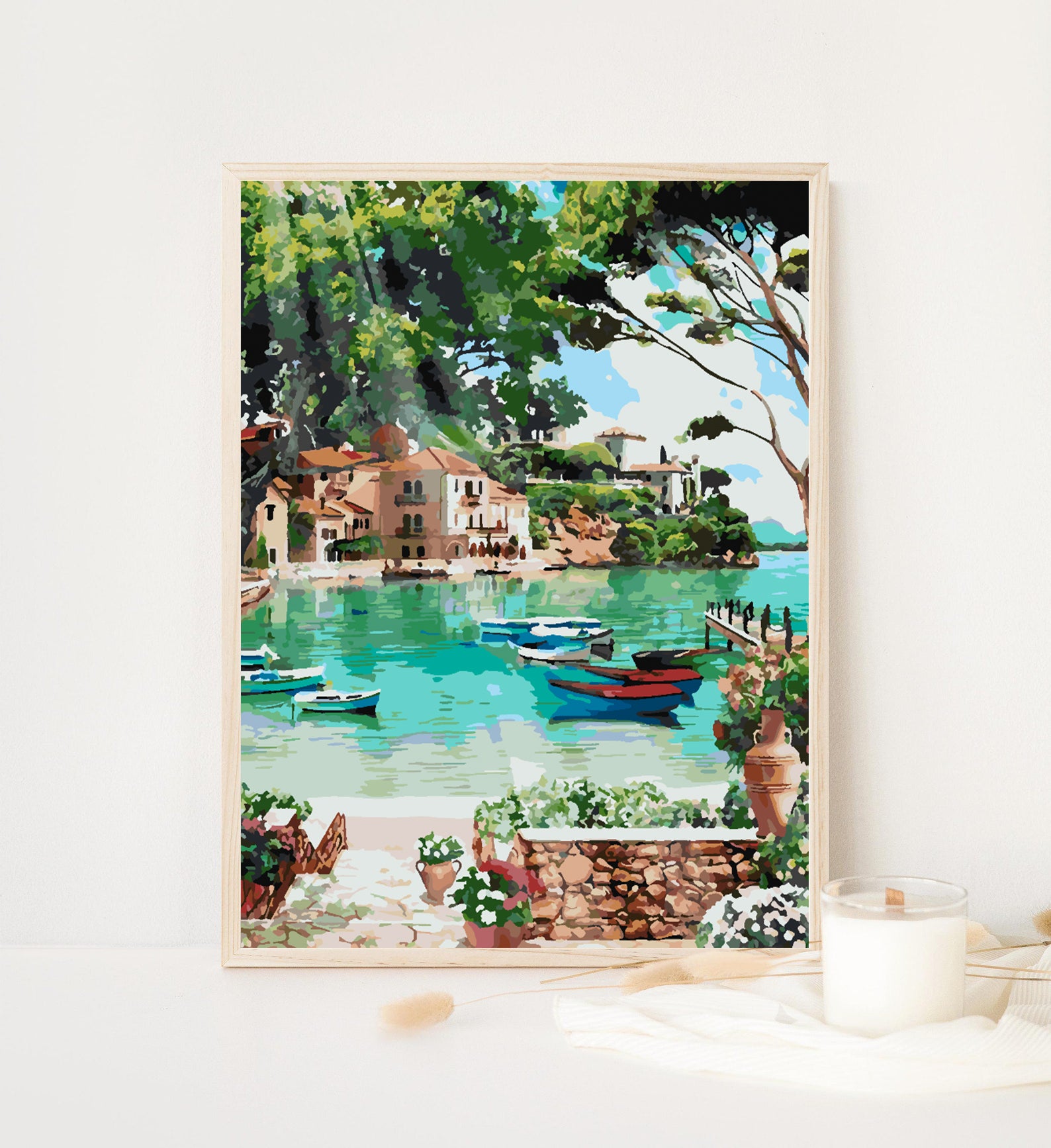 Promotie 40x50 - pictura pe numere - Bărcuțe pe Apă 4362