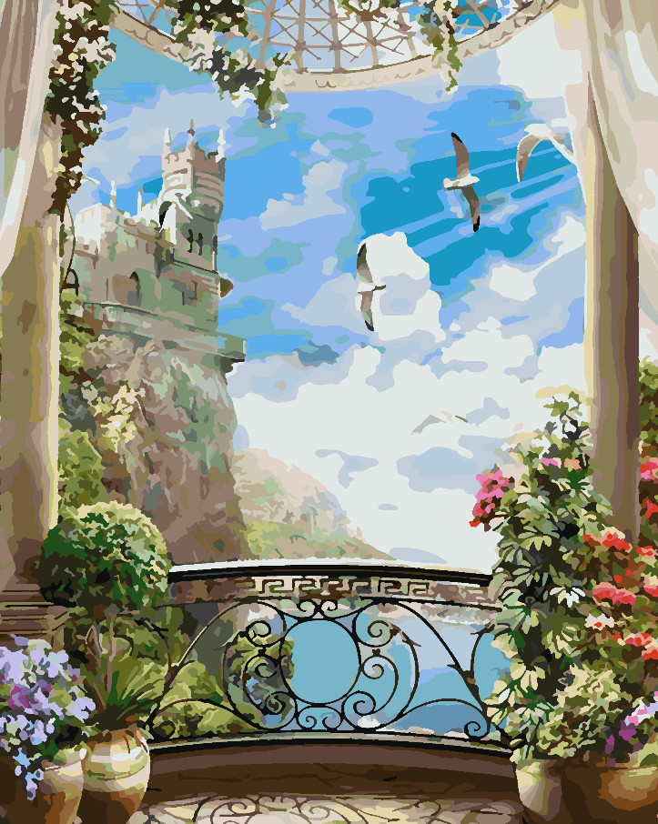 Peinture par numéros - Paysage de château 4363