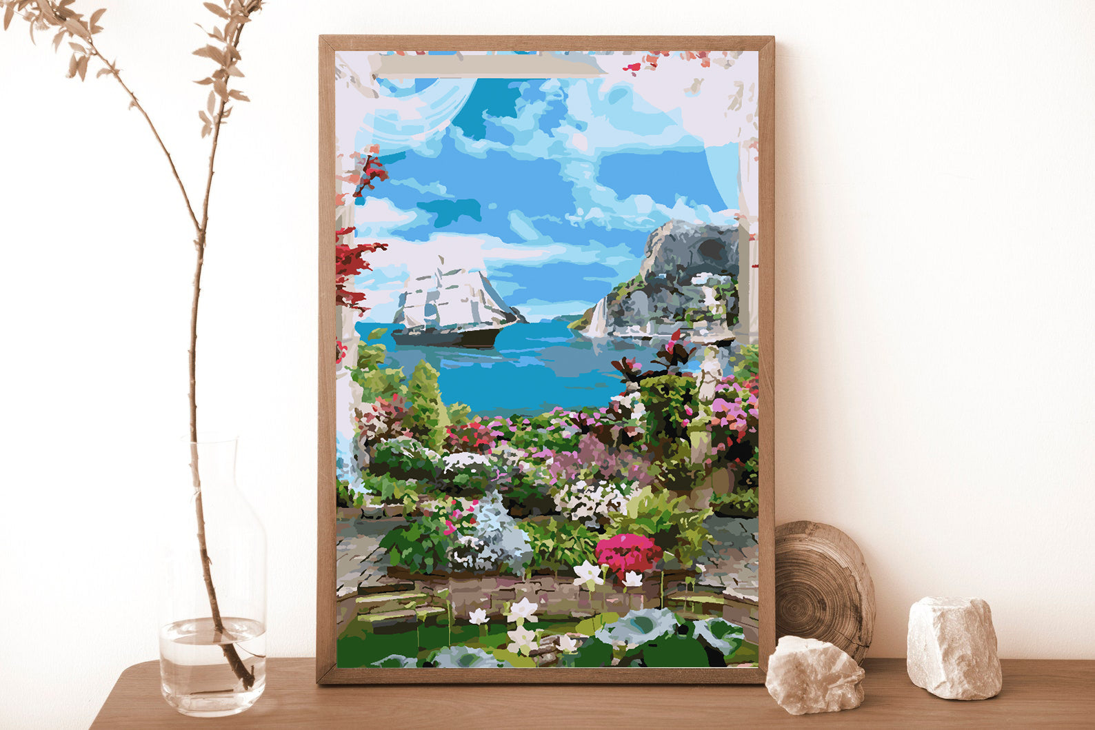 Peinture par numéros - Paysage Bateau en mer 4366