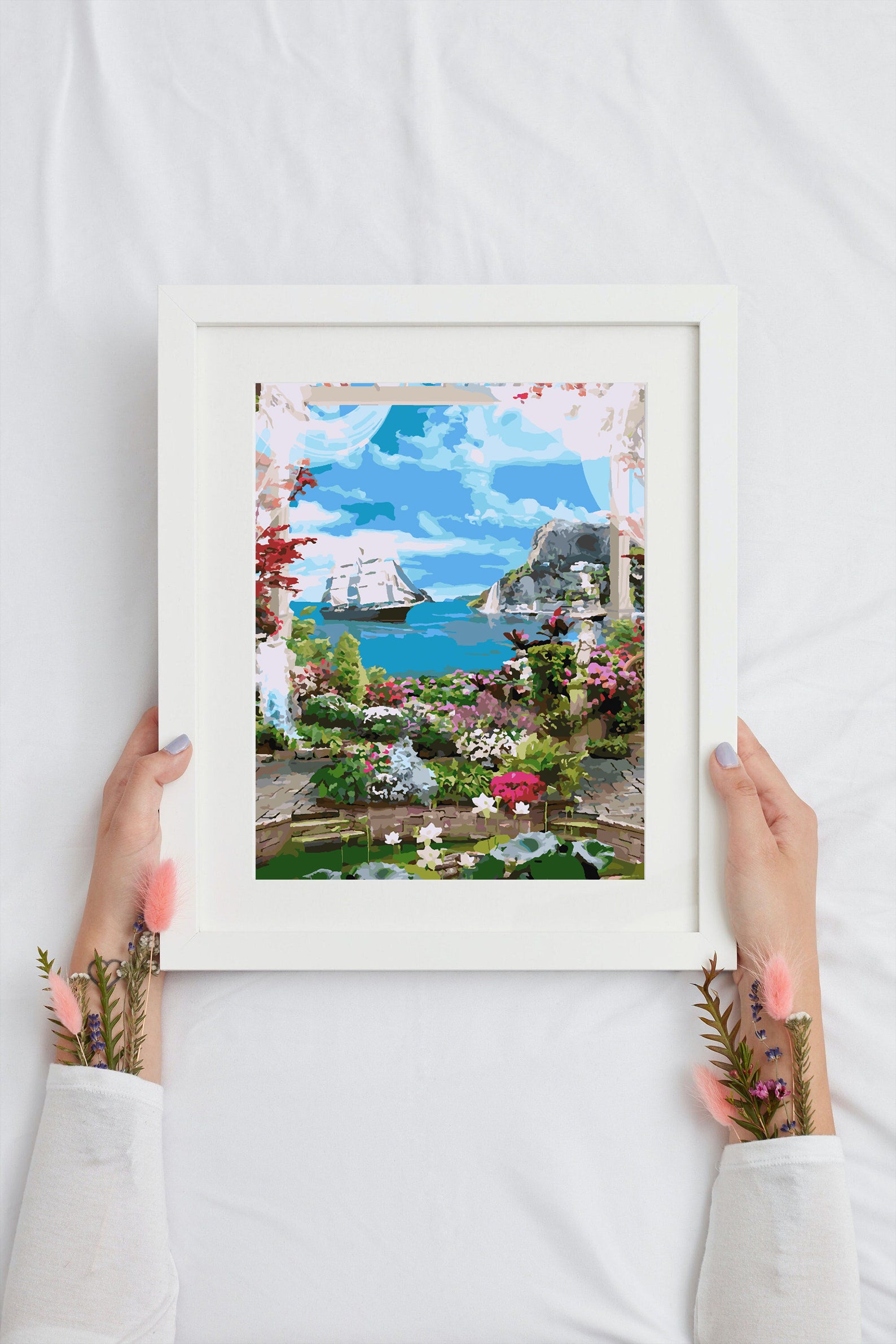 Peinture par numéros - Paysage Bateau en mer 4366