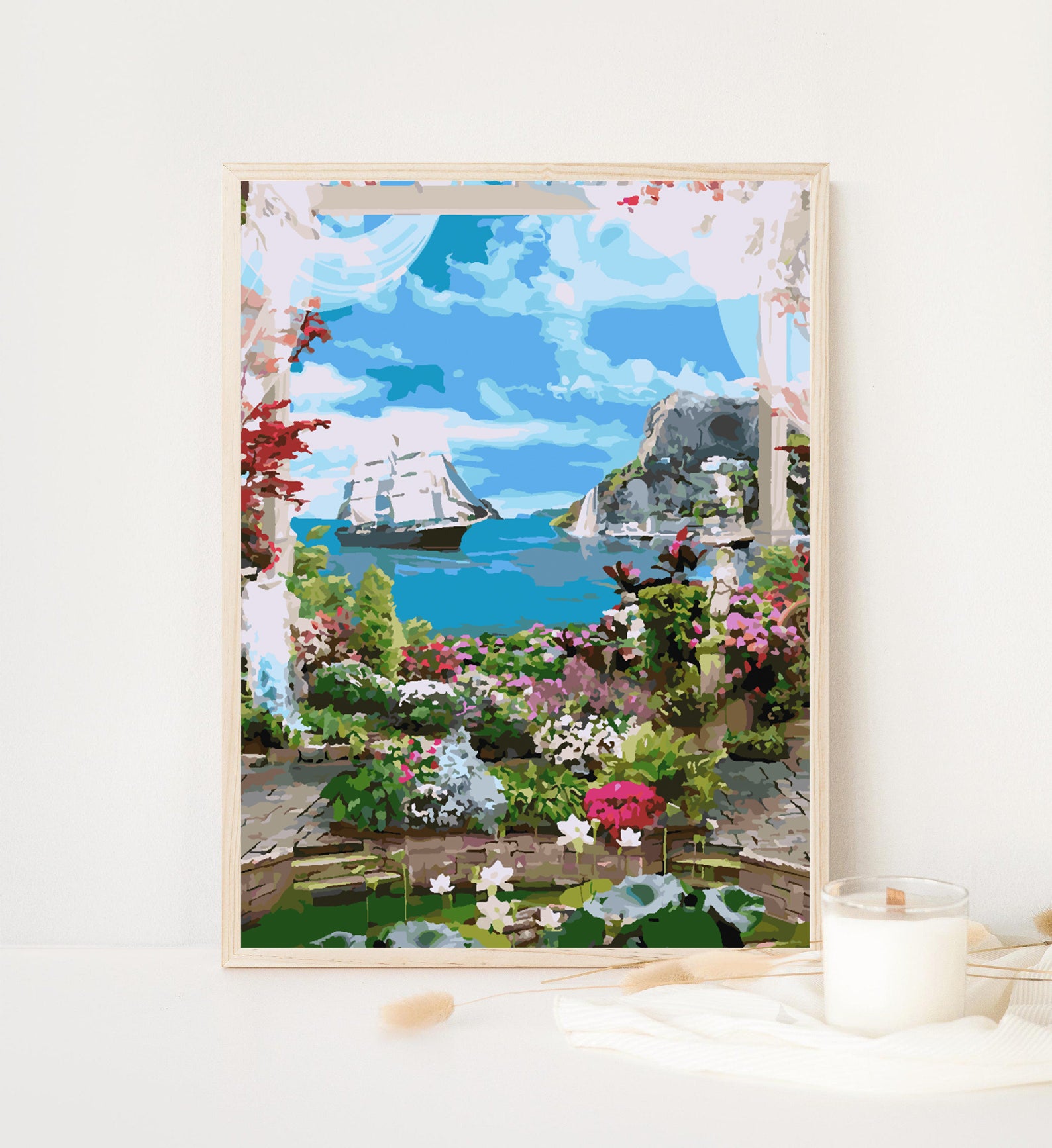 Peinture par numéros - Paysage Bateau en mer 4366