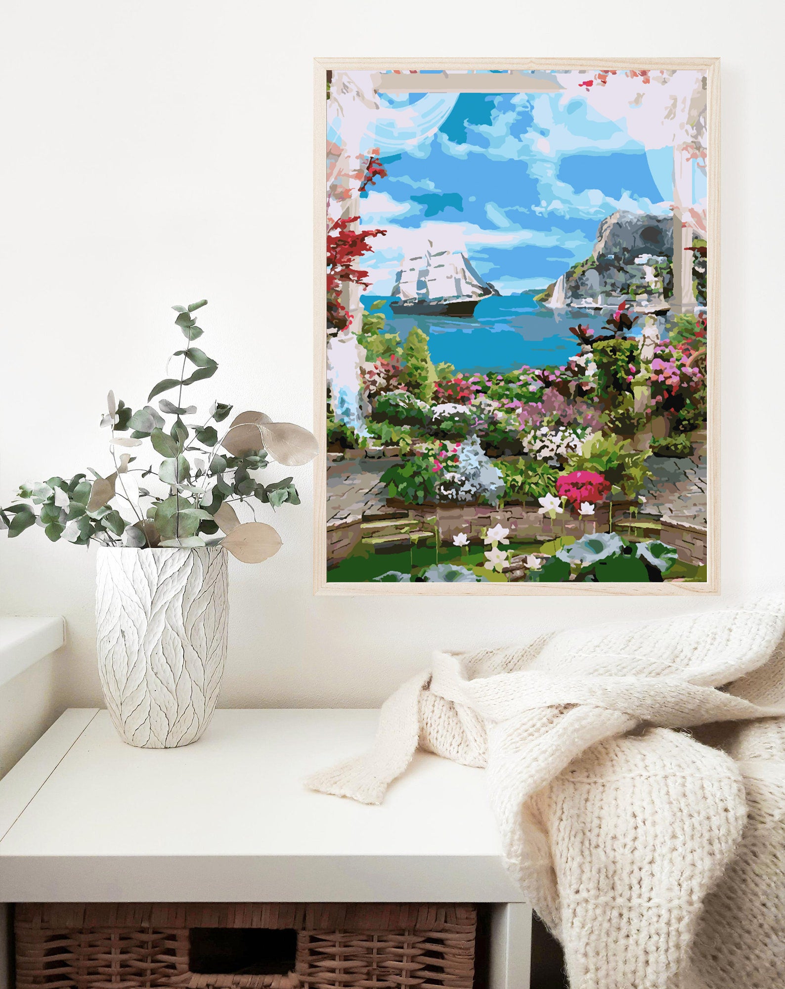 Peinture par numéros - Paysage Bateau en mer 4366