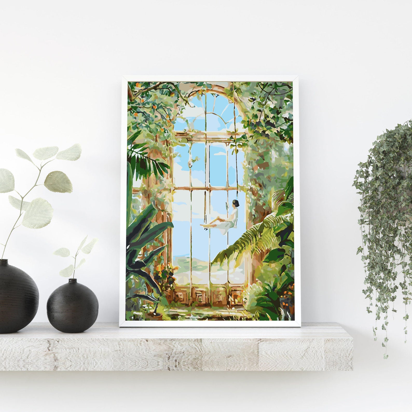 Promotie 40x50 - pictura pe numere - Fata pe Scrânciob 4368