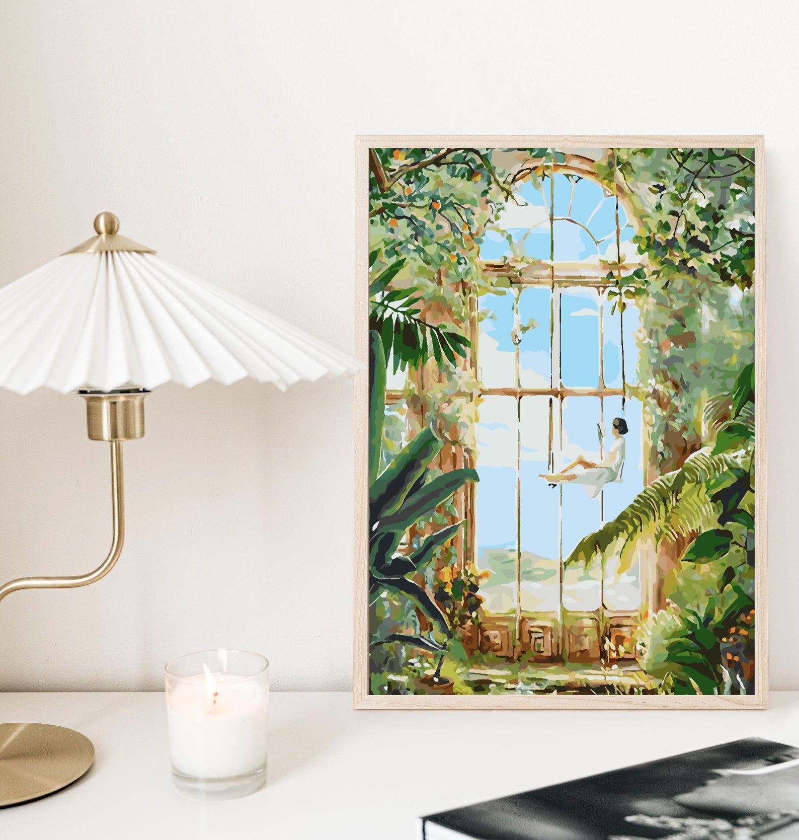 Promotie 40x50 - pictura pe numere - Fata pe Scrânciob 4368