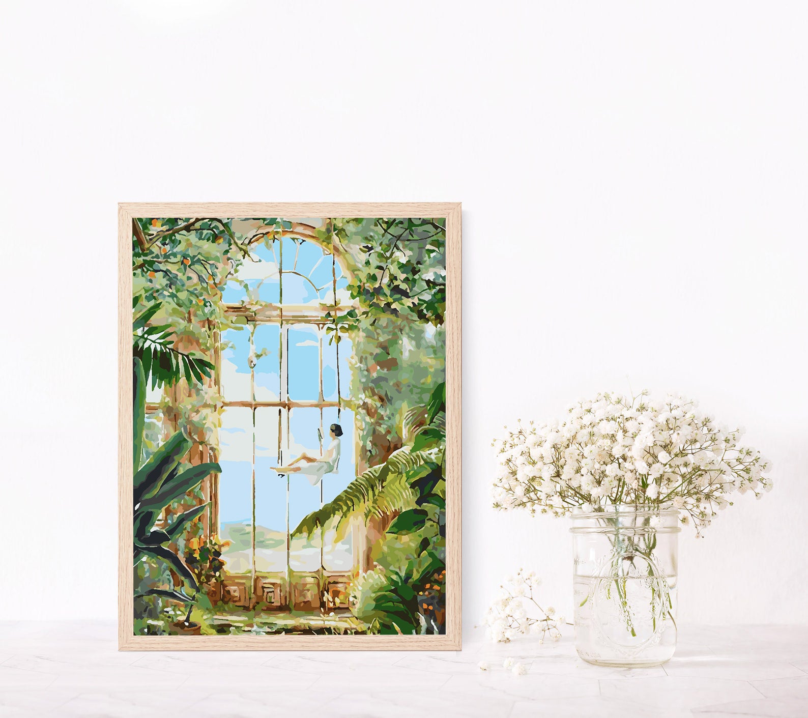 Promotie 40x50 - pictura pe numere - Fata pe Scrânciob 4368