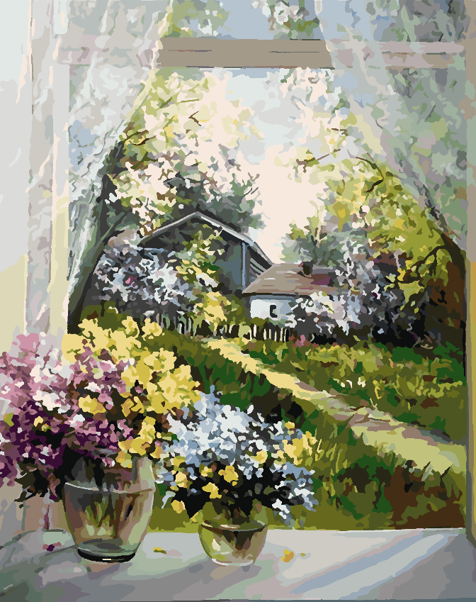 Pictura pe numere - Flori în Vază 4374