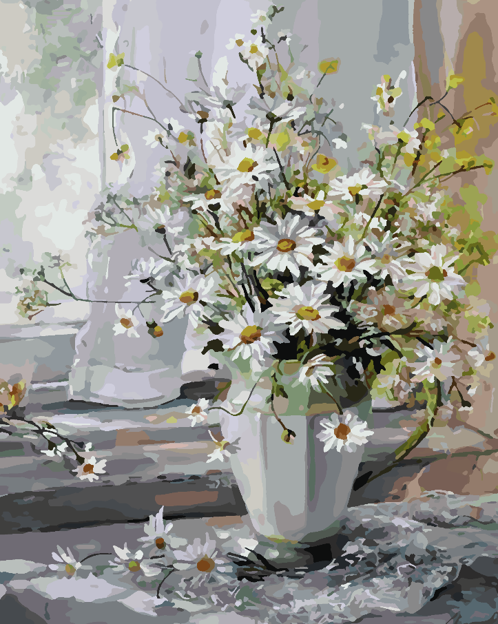 Peinture par numéros - Fleurs dans un vase 4377