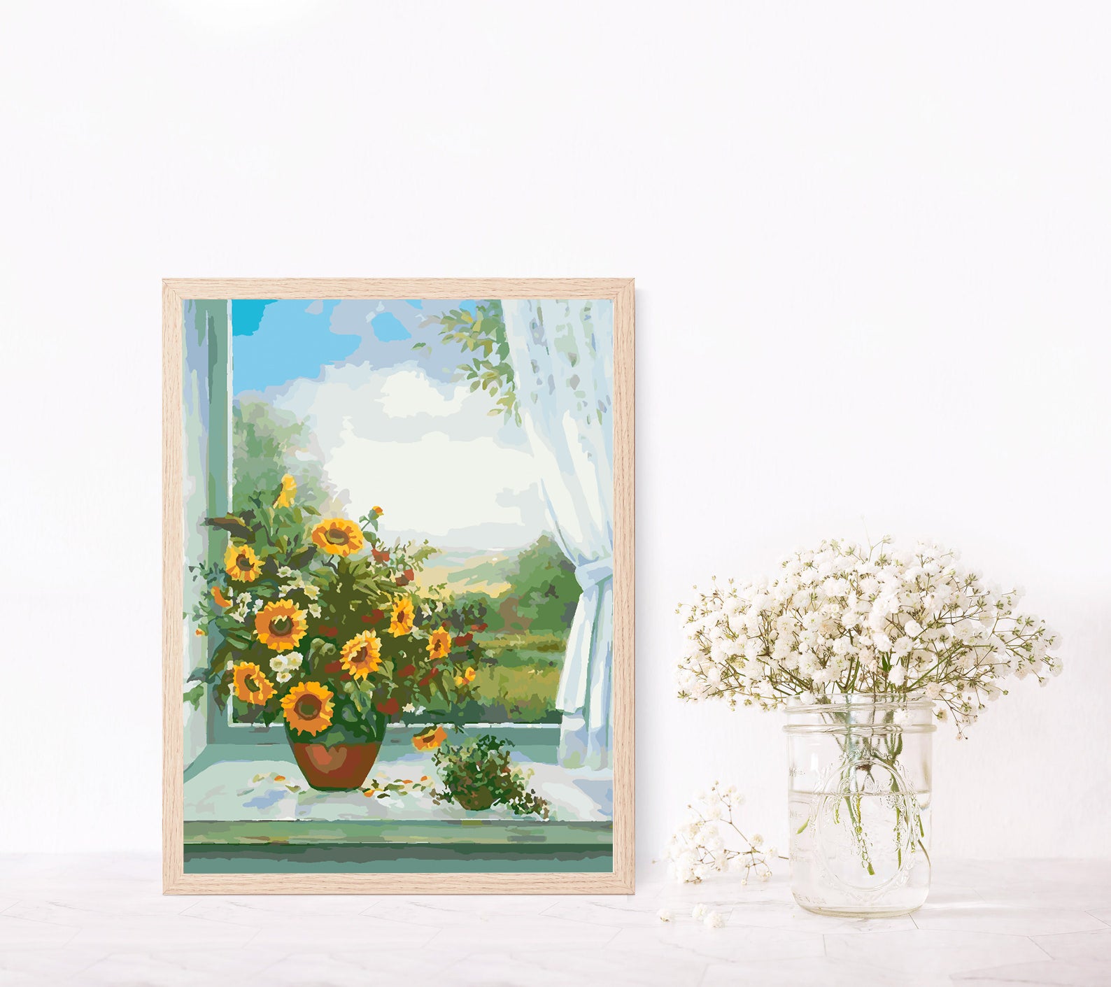 Pictura pe numere - Floarea Soarelui Vază 4381