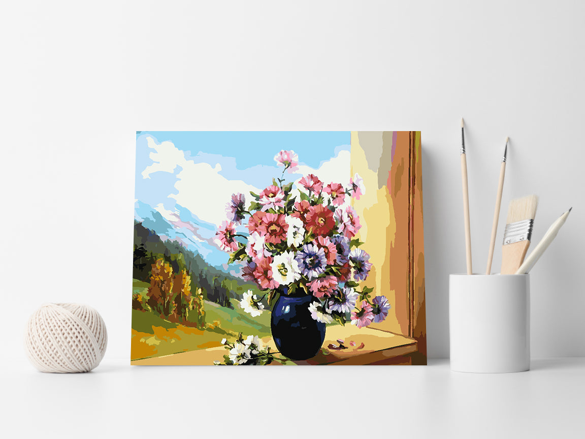 Peinture par numéros - Fleurs dans un vase 4396