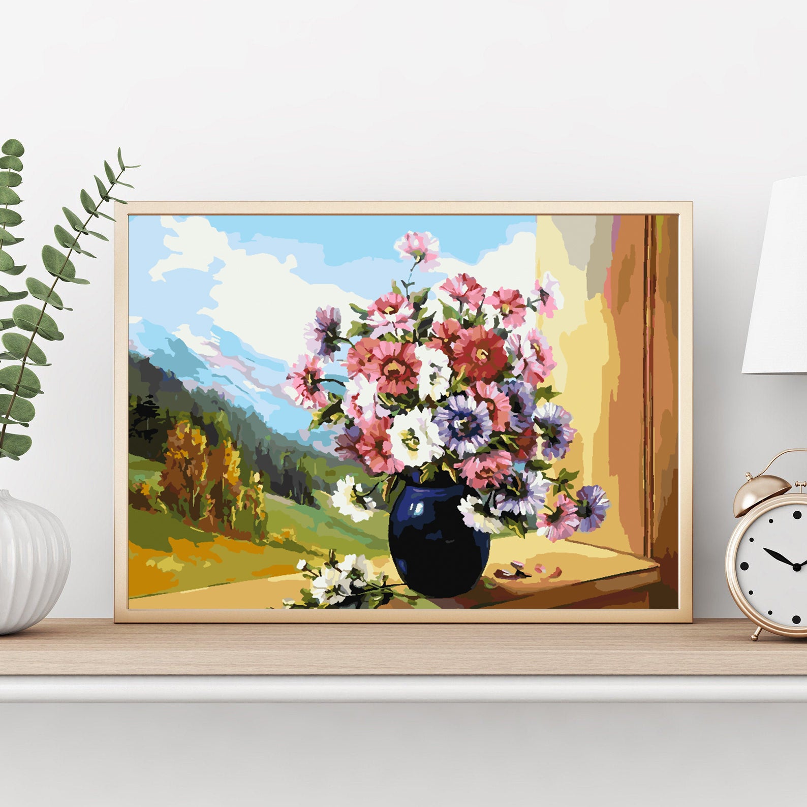 Pictura pe numere - Flori în Vază 4396