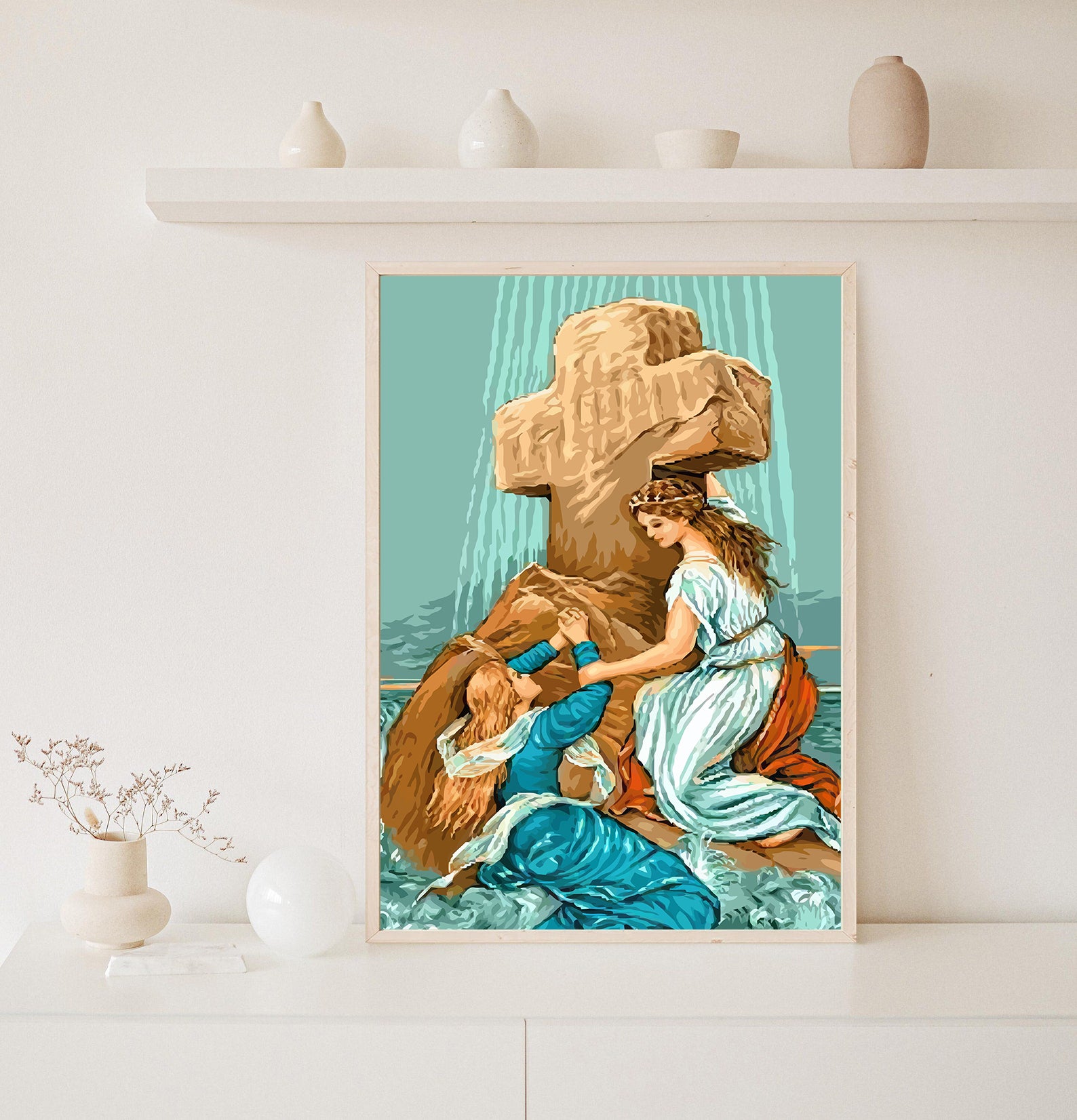 Peinture par numéros - Femme à la Croix 4399