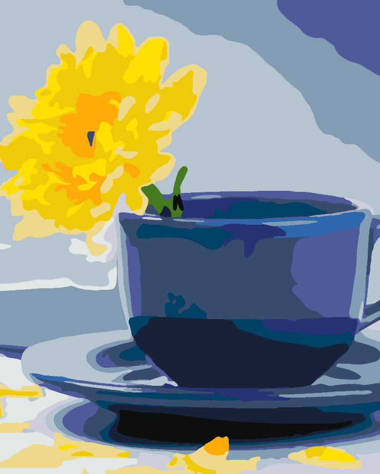 Peinture par numéros - Fleur Jaune 4413