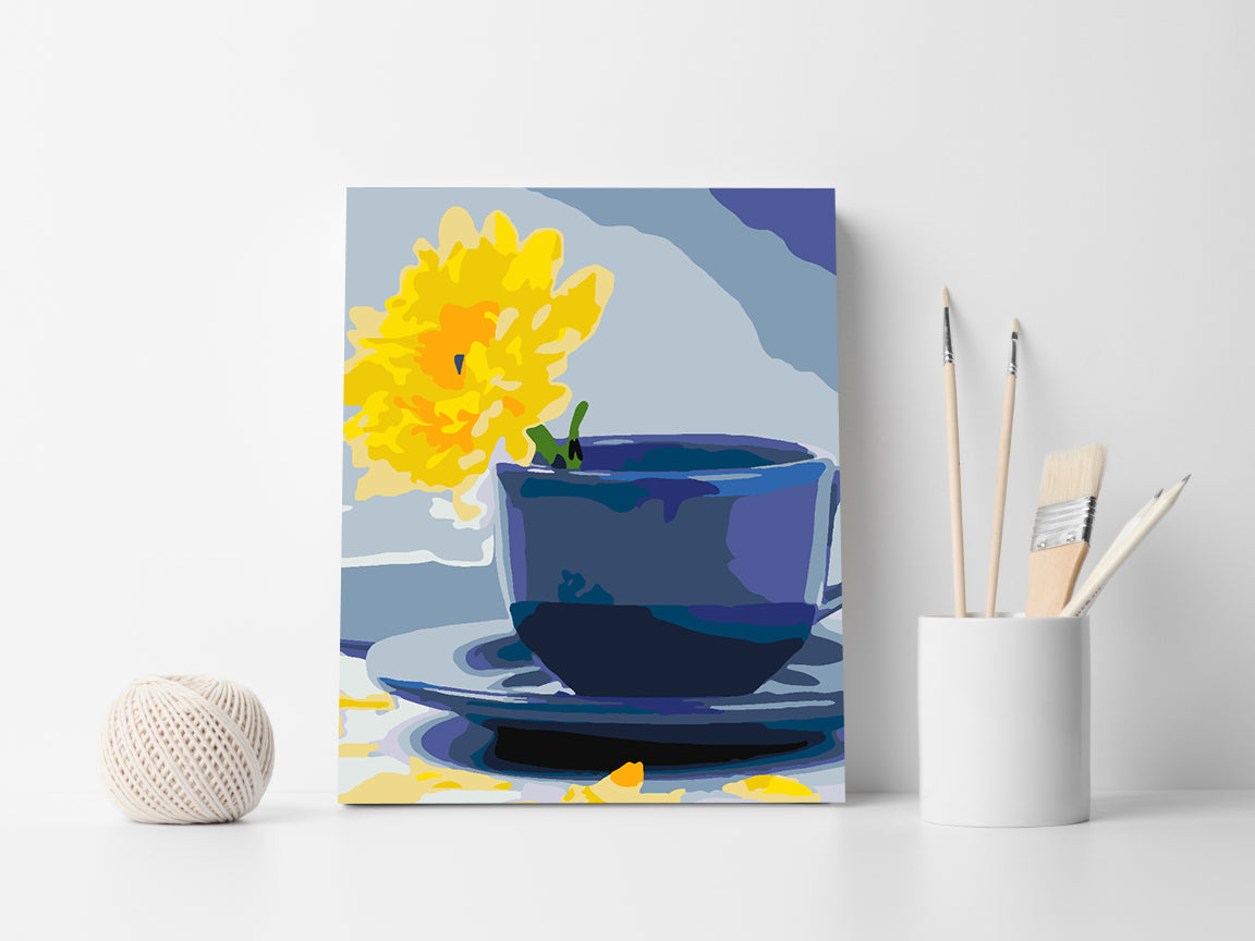 Peinture par numéros - Fleur Jaune 4413