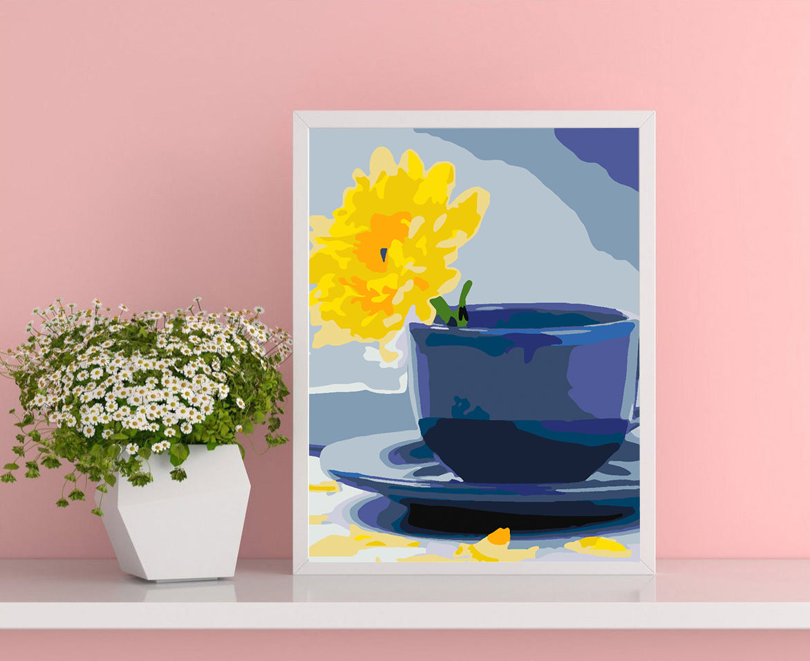 Peinture par numéros - Fleur Jaune 4413