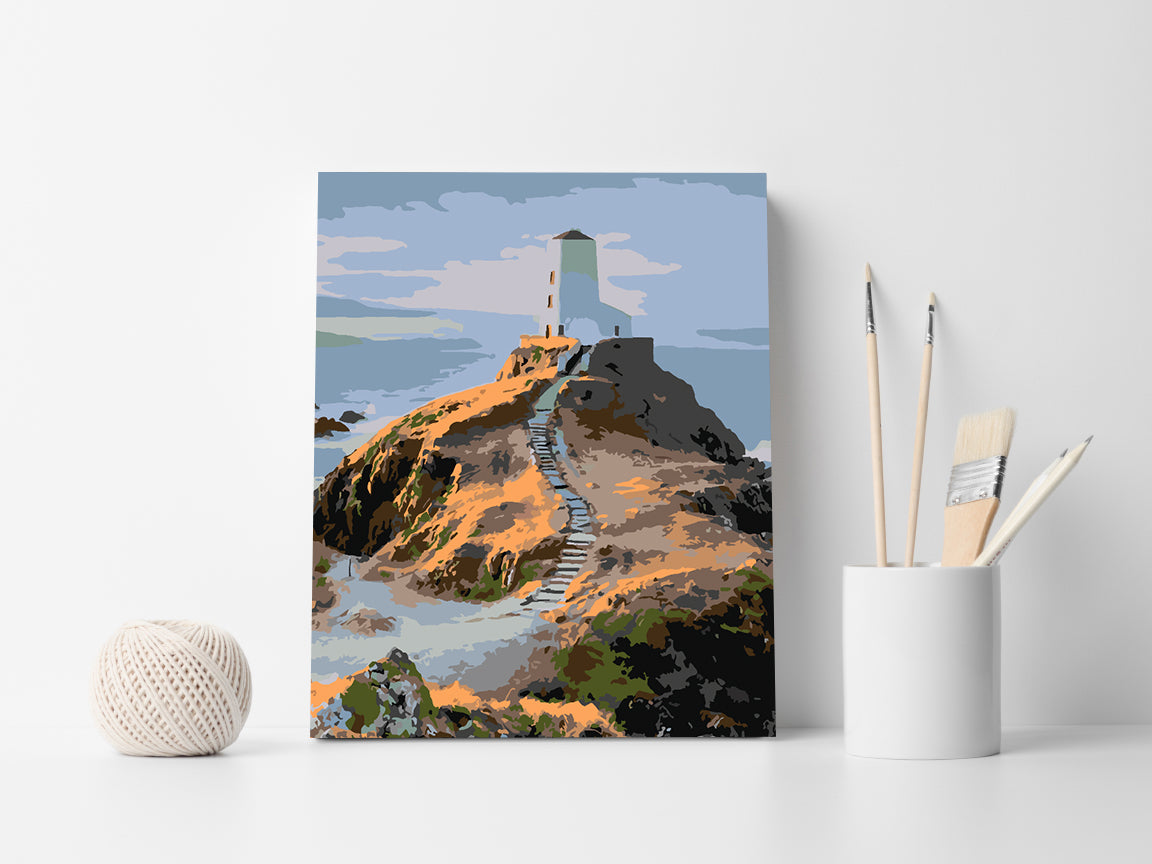 Peinture par numéros - La tour dans la montagne 4417