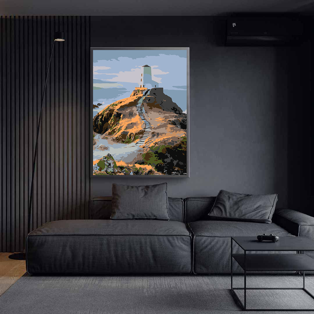 Peinture par numéros - La tour dans la montagne 4417