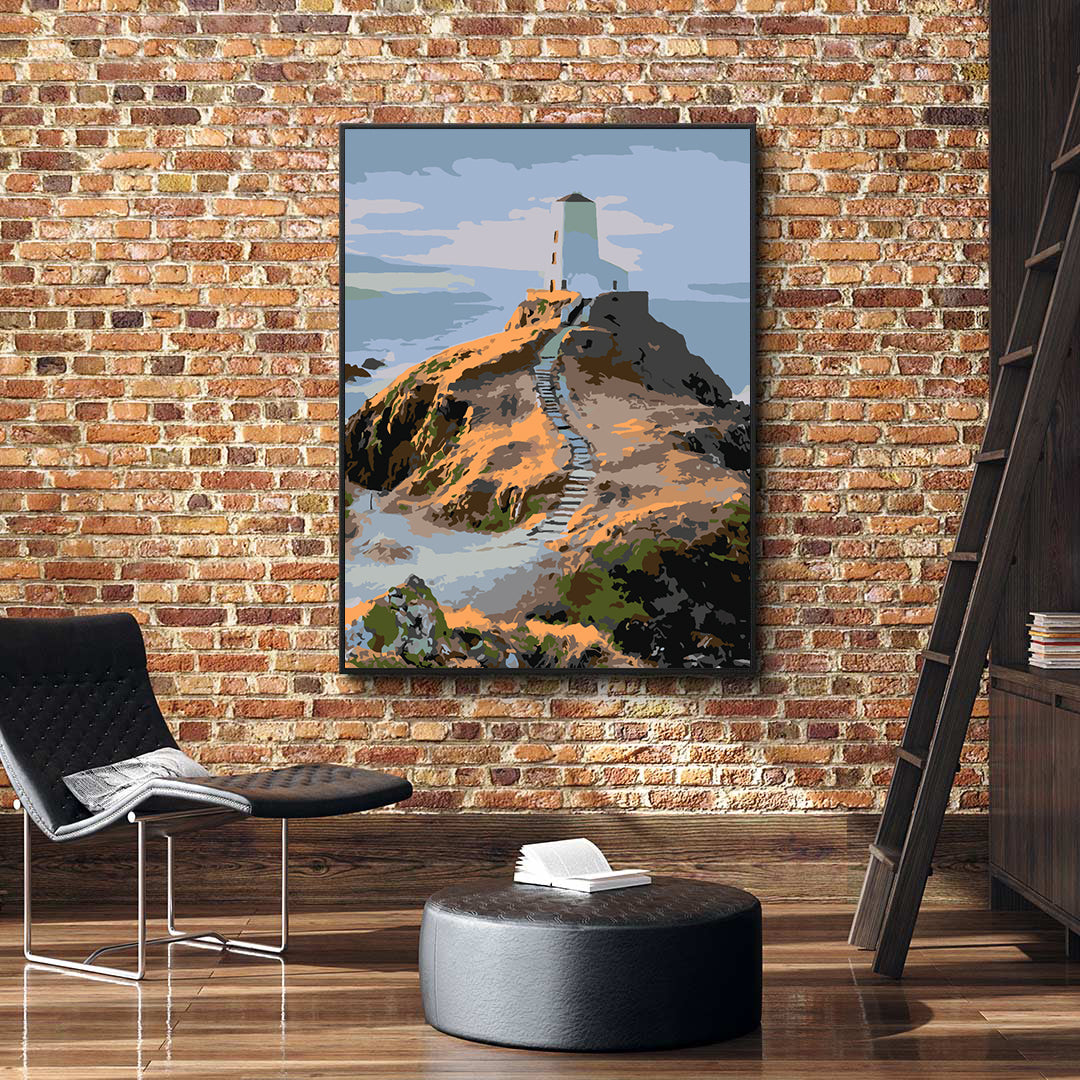 Peinture par numéros - La tour dans la montagne 4417