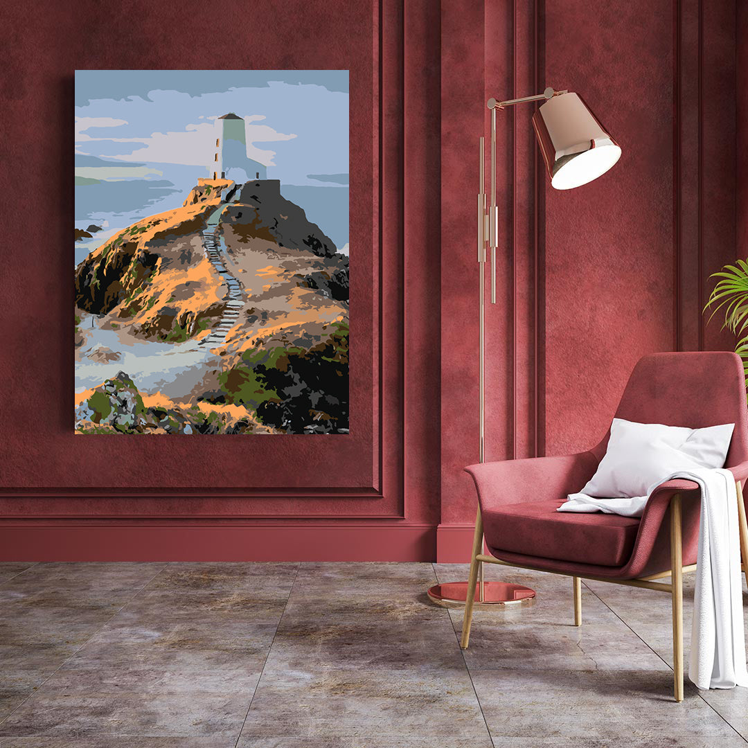 Peinture par numéros - La tour dans la montagne 4417