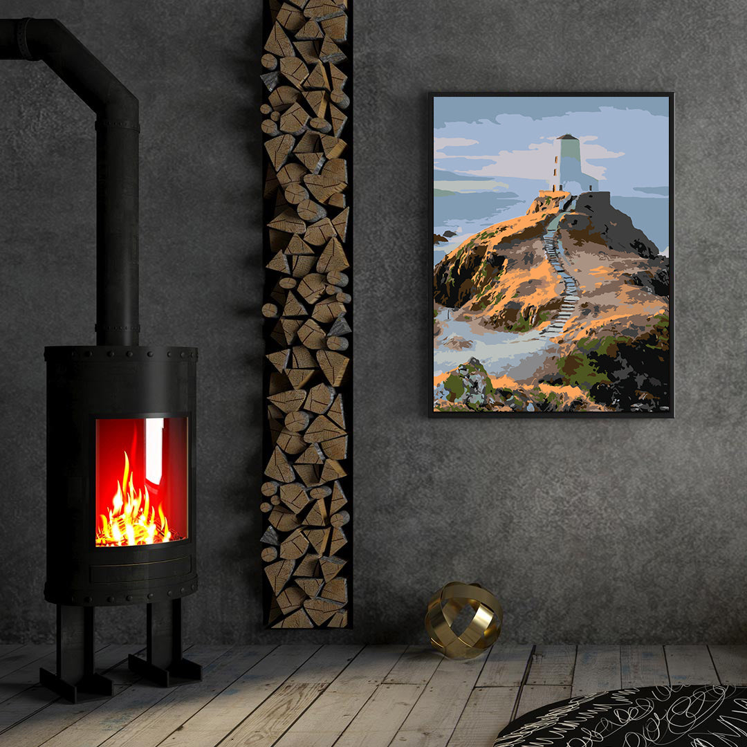 Peinture par numéros - La tour dans la montagne 4417