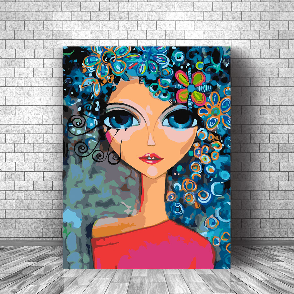 Peinture par numéros - Portrait de petite fille 4424