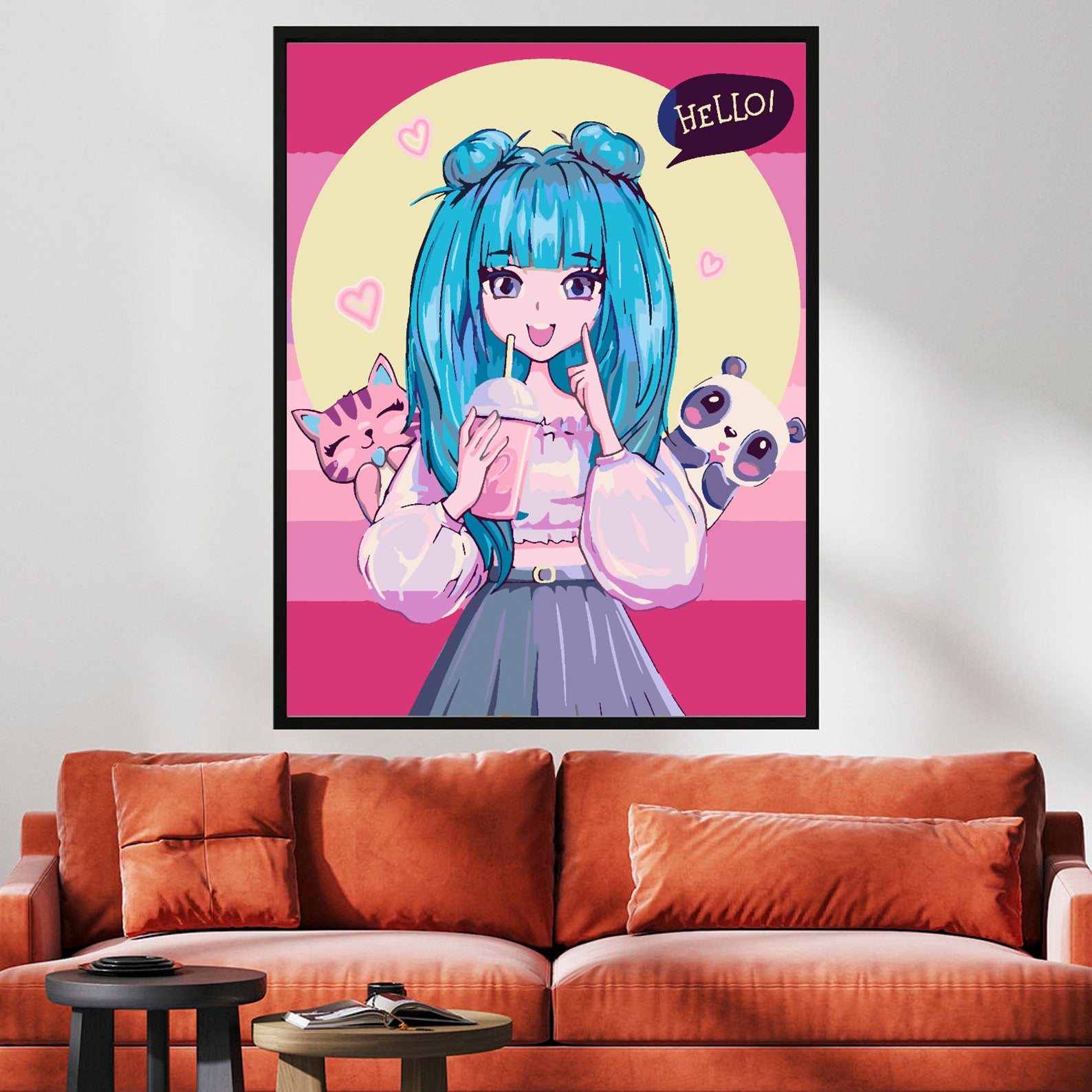 Peinture par numéros - Portrait de petite fille animée 4425